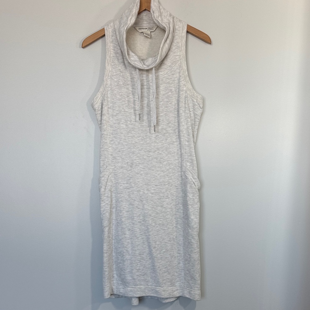 Freedom Trail by Kyodon Gray Sleeveless Cowl Neck Dress Size Medium